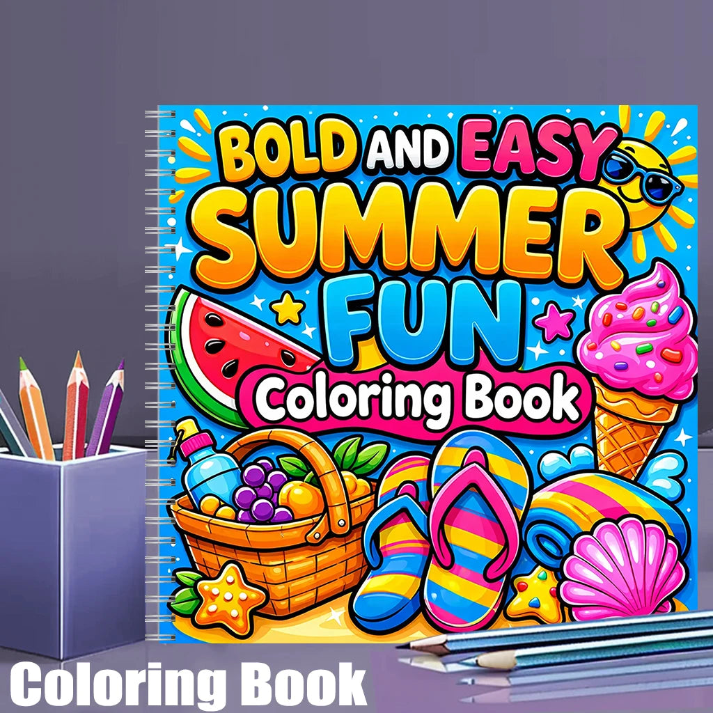 Summer Fun Coloring Book for Adults – 28 Pages of Whimsical Bliss
