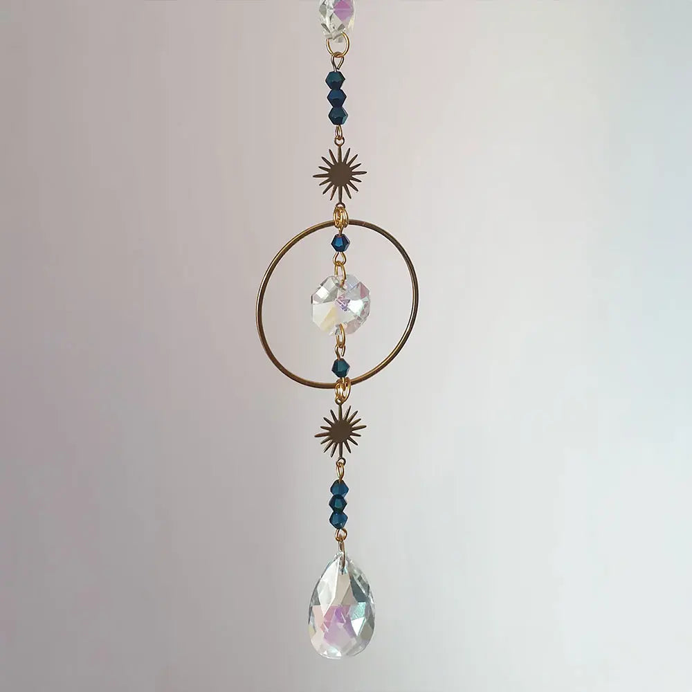 Blue Glass Suncatcher Hanging Decoration
