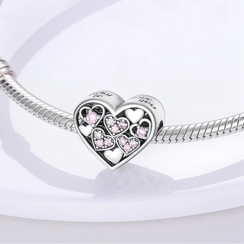 925 Sterling Silver Charm Pendant | Hearts, Bows, Butterflies & More