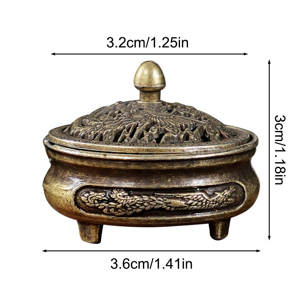 Antique Brass Pocket Incense Burner