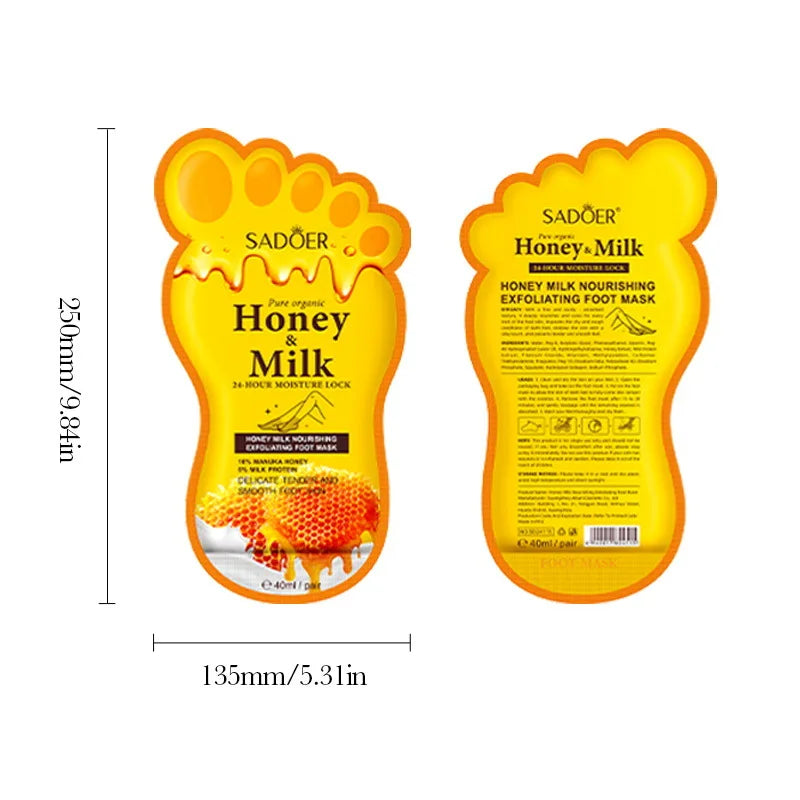Honey Milk Nourishing Foot Mask — 5 Pairs