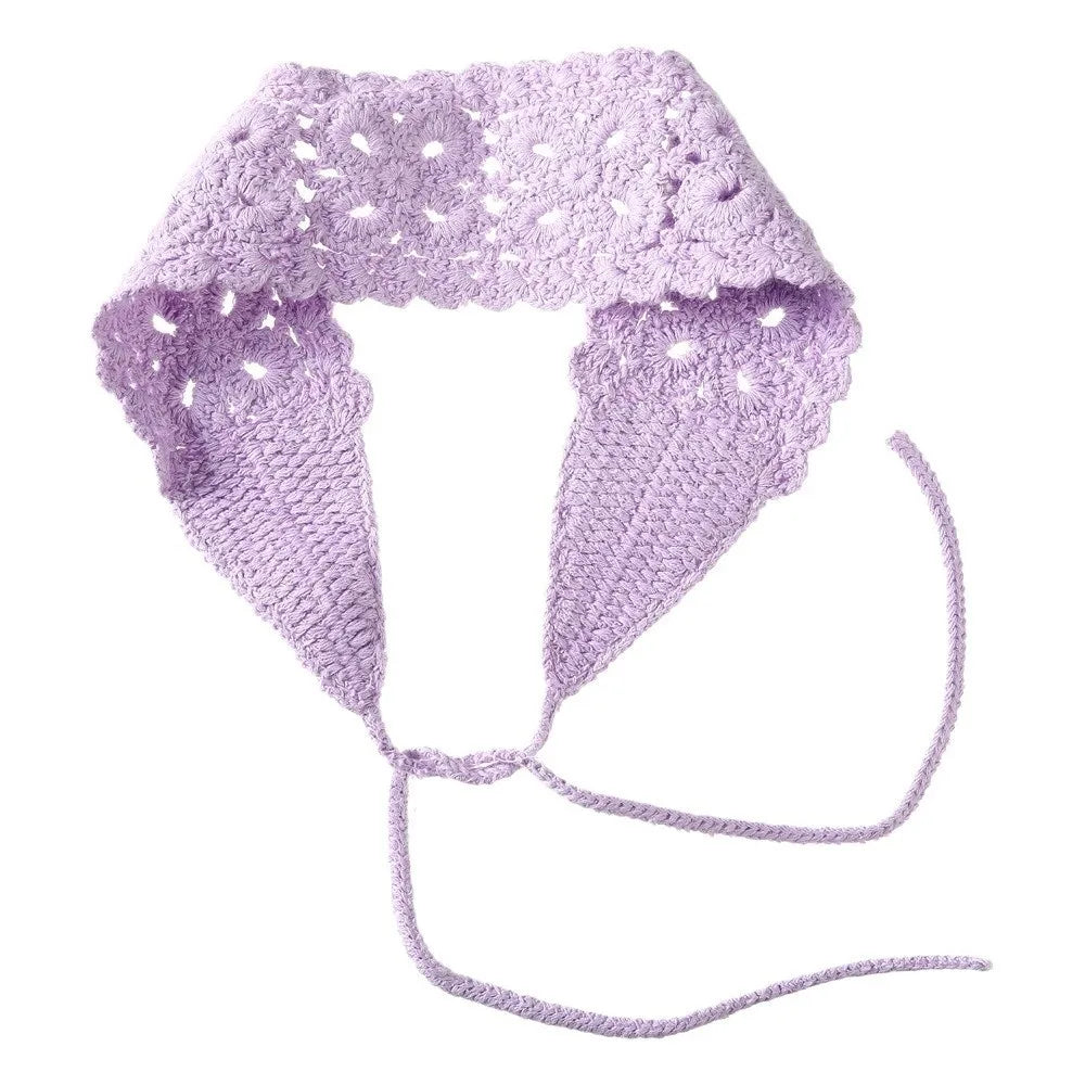 Boho Crochet Knit Headband | Handmade Hair Scarf & Wrap for Women