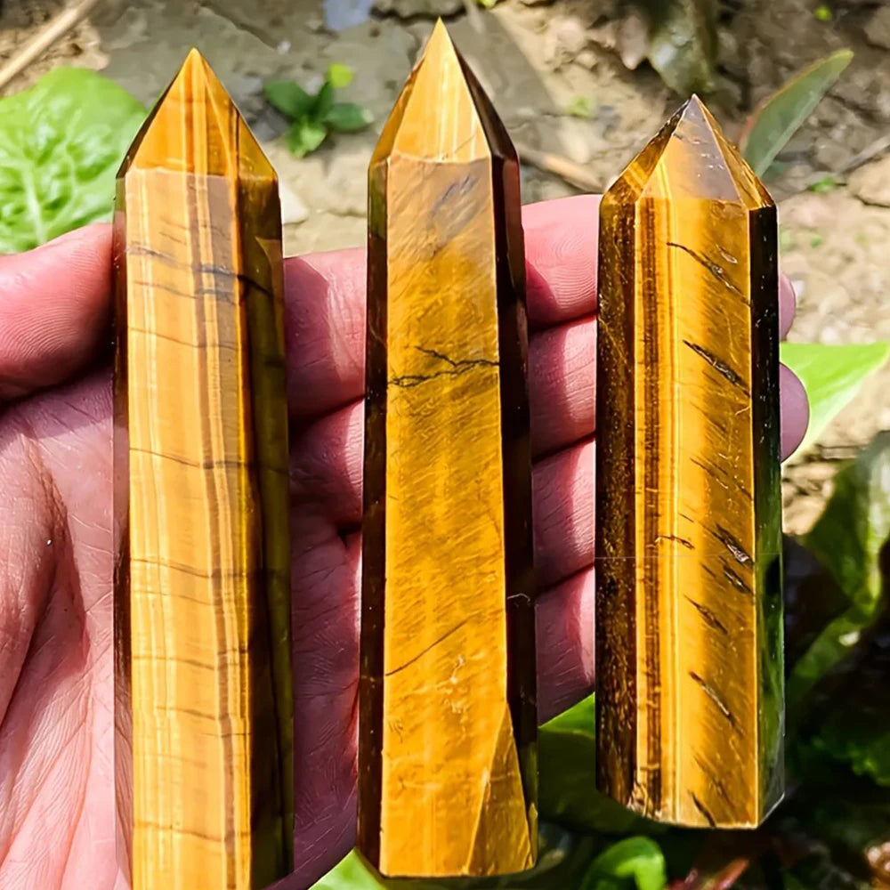 Tiger Eye Crystal Tower | Natural Stone Point Wand