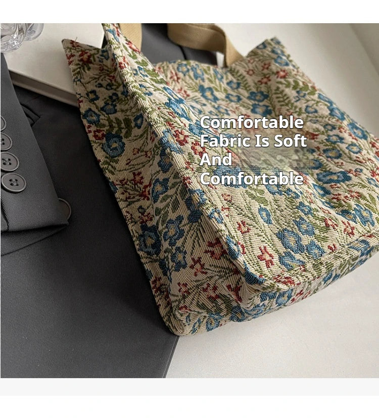 Oversized Canvas Tote Bag — Casual Commuter Shoulder Bag