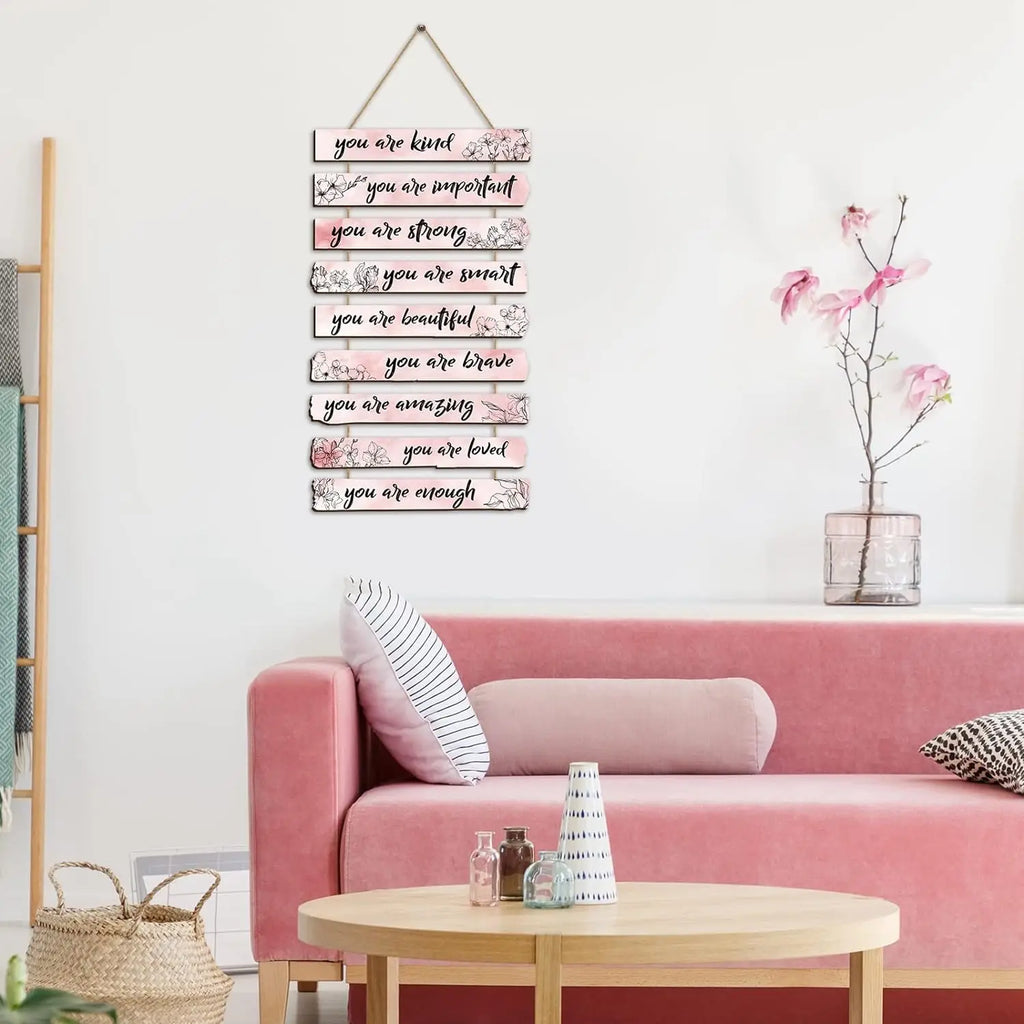 "You Are Amazing" Floral Wooden Wall Sign | Inspirational Home Decor