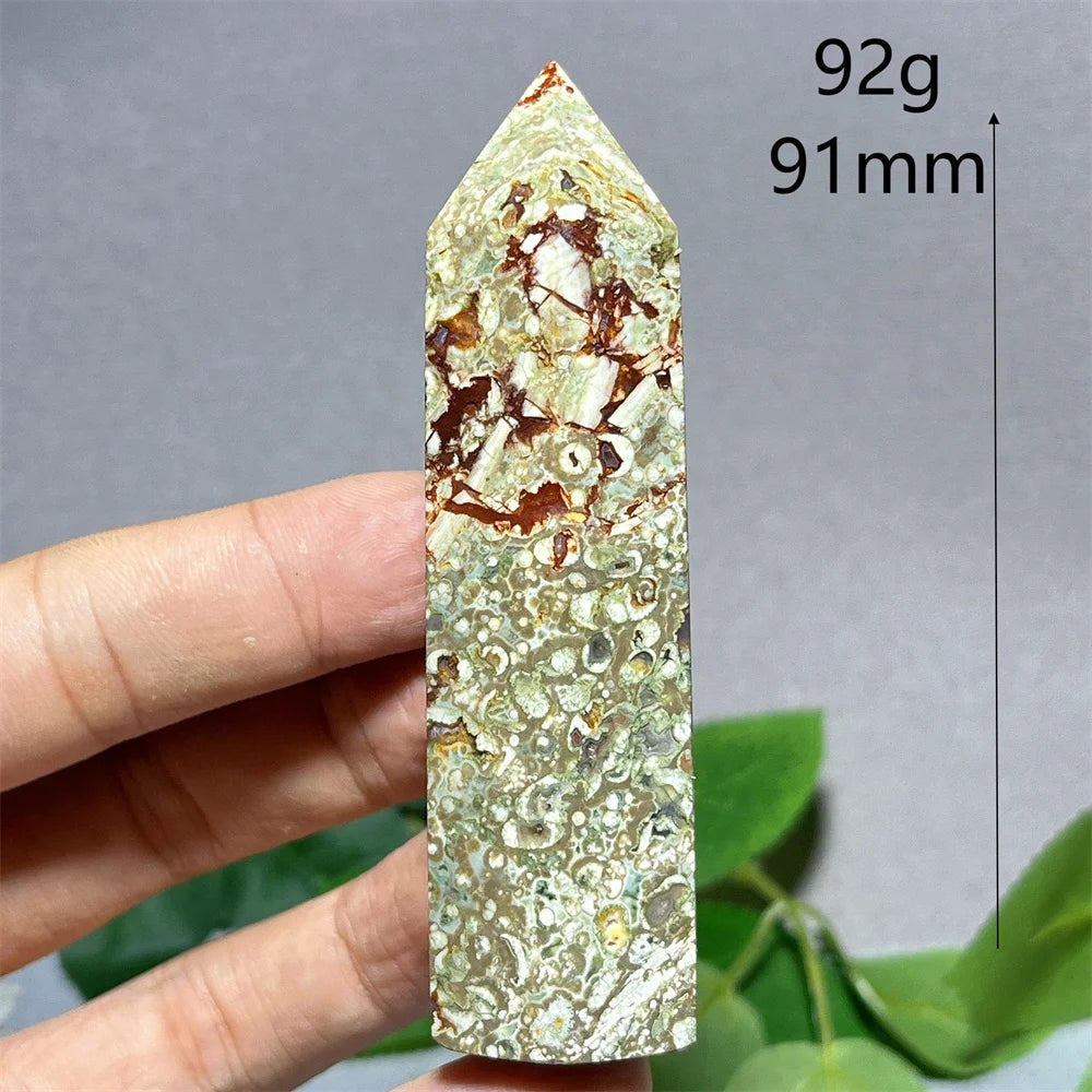Natural Rainforest Crystal Tower — Flashy Quartz Mineral Wand for Reiki & Feng Shui