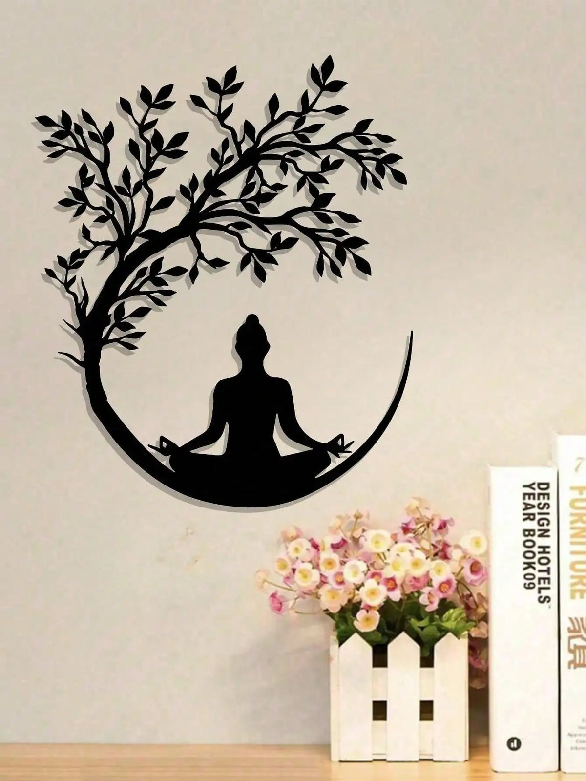 Tree of Life & Buddha Metal Wall Art