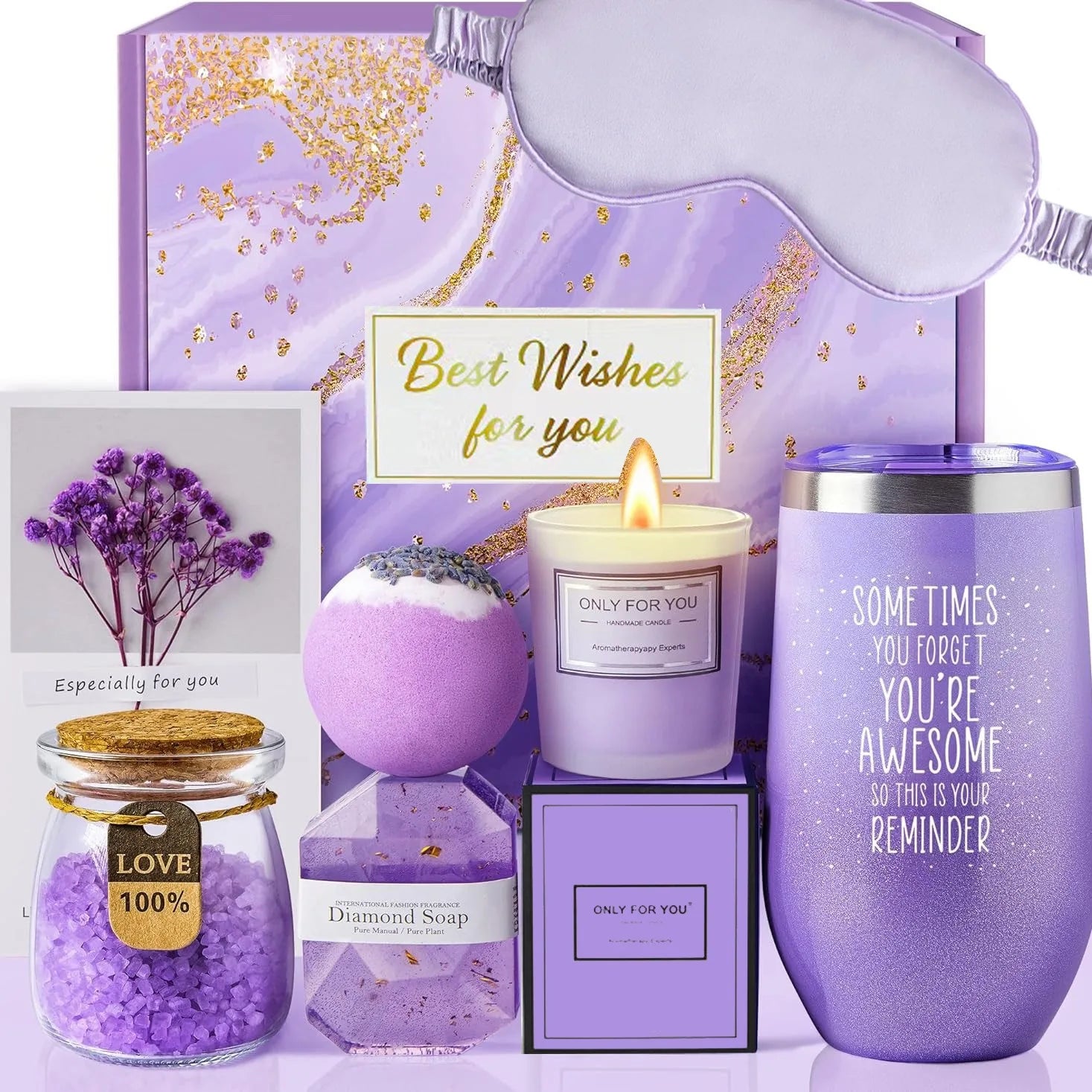 Lavender Spa Gift Basket Set