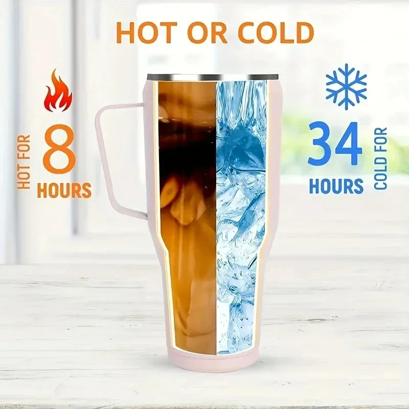 Iridescent Shimmer Tumbler with Handle & Straw | 40 oz