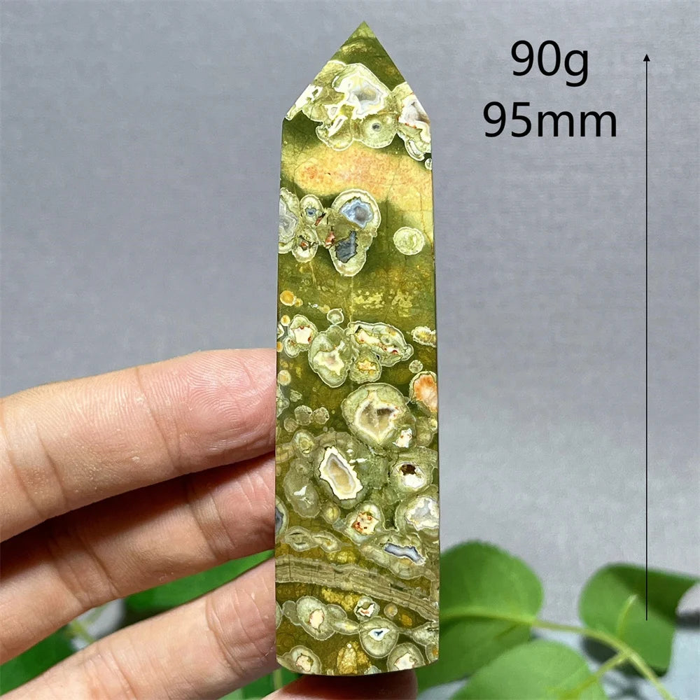 Natural Rainforest Crystal Tower — Flashy Quartz Mineral Wand for Reiki & Feng Shui