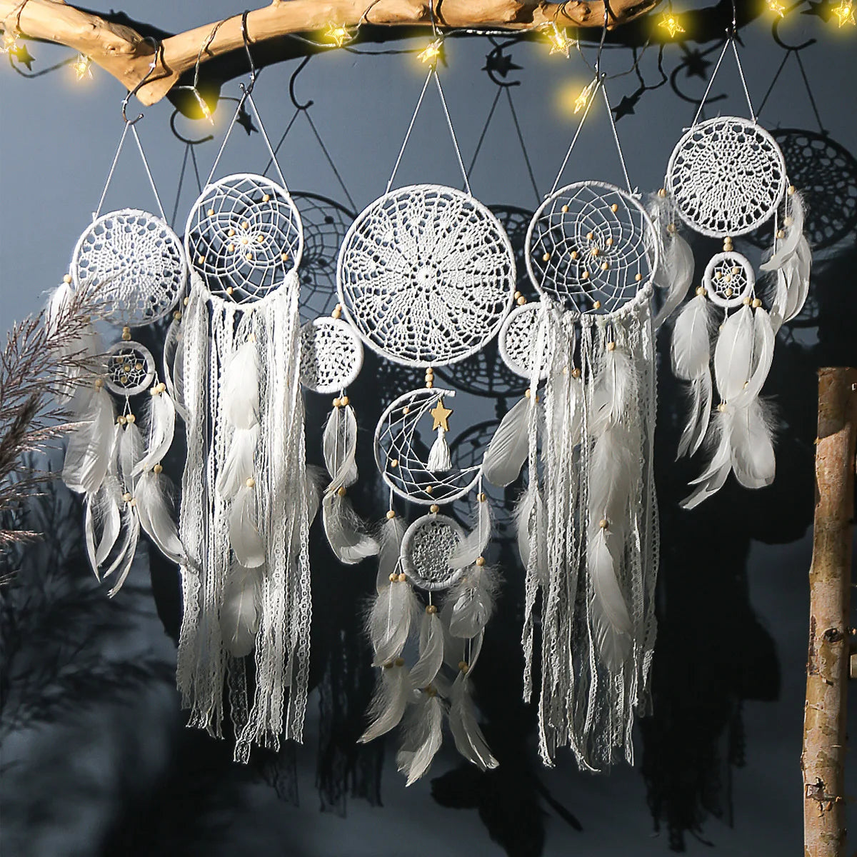 Boho Handmade Dreamcatcher Set — 5 Pieces