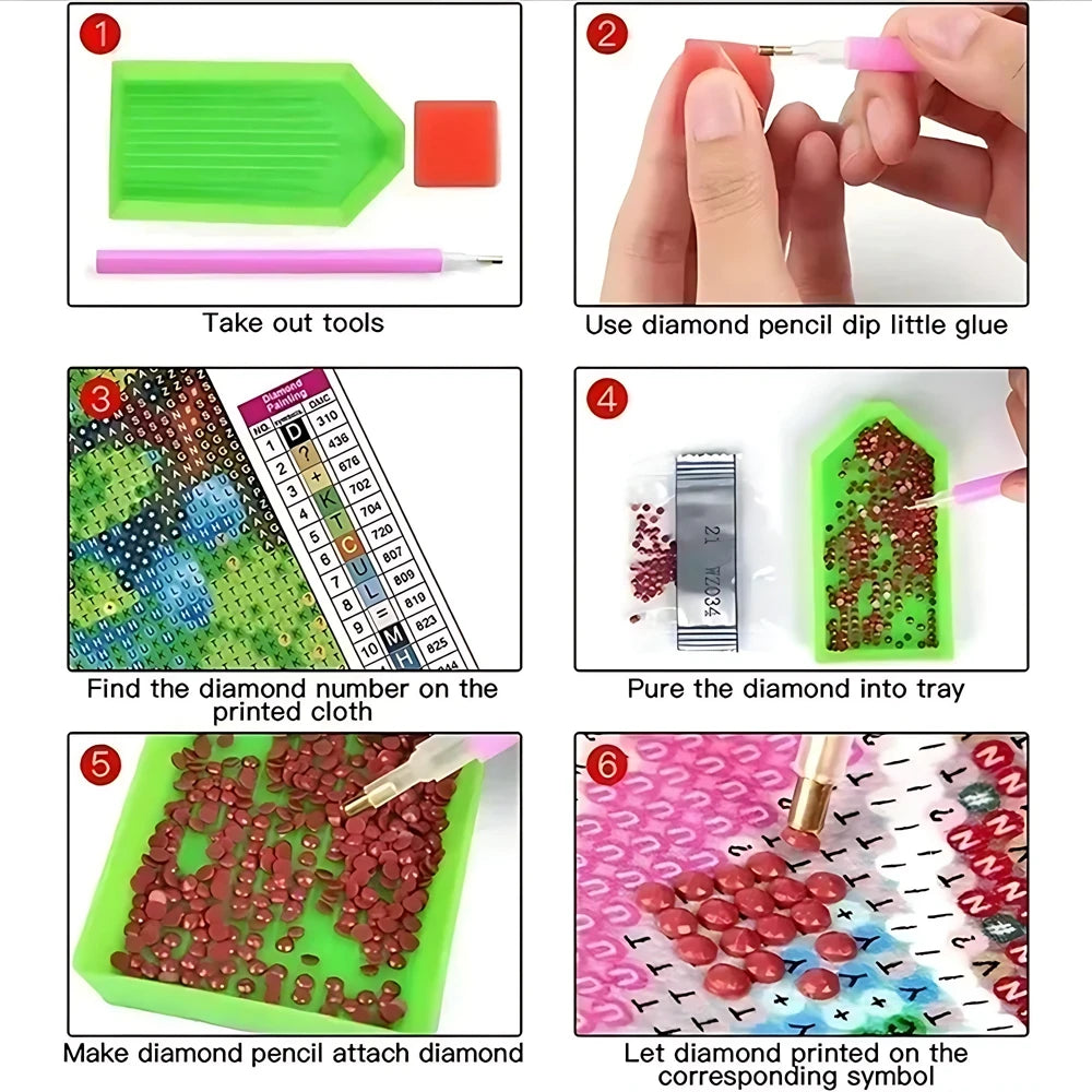 Mountain Lake Diamond Painting Kit | Full Square or Round Drill