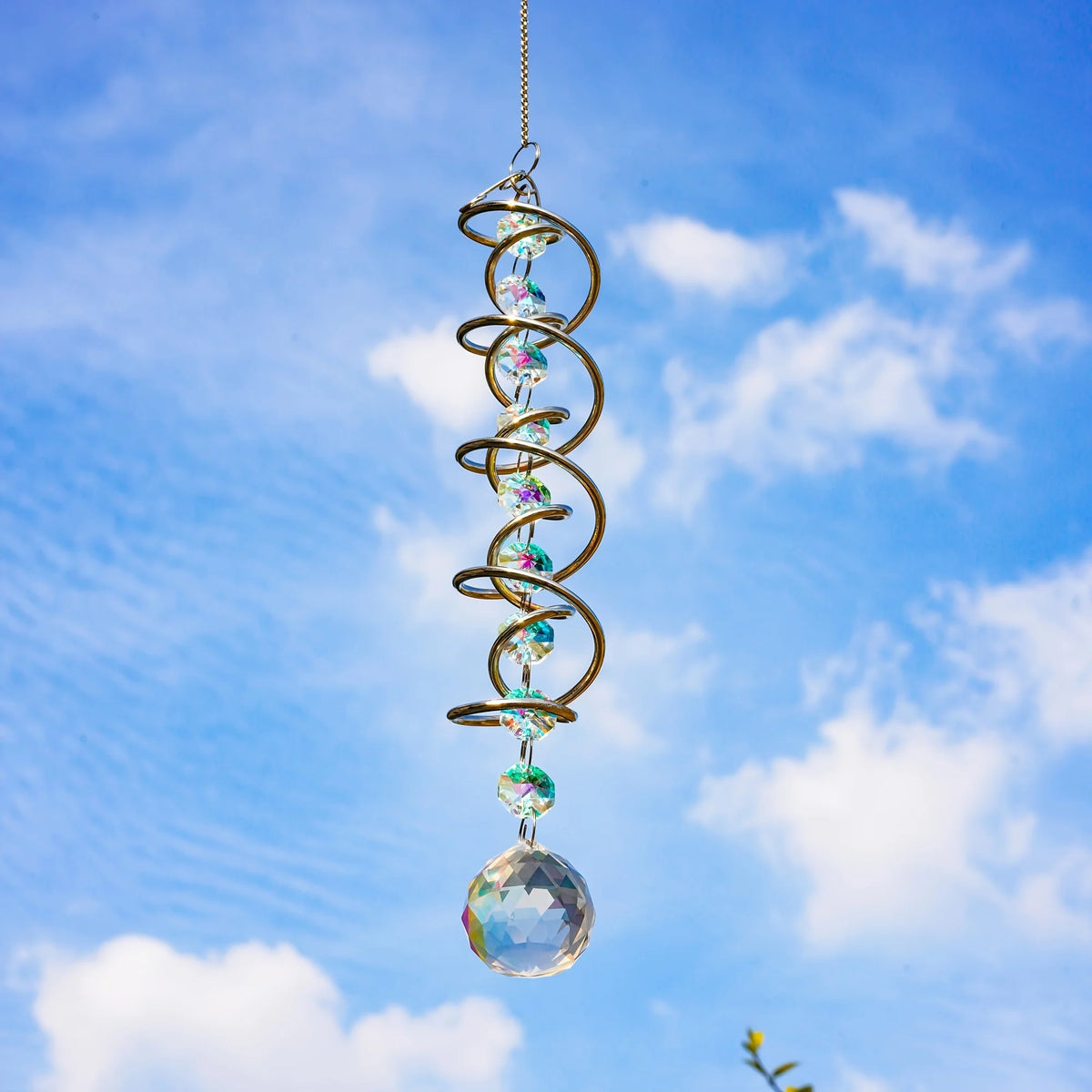 360° Rotating Crystal Glass Suncatcher | Colorful Window Pendant in 5 Designs