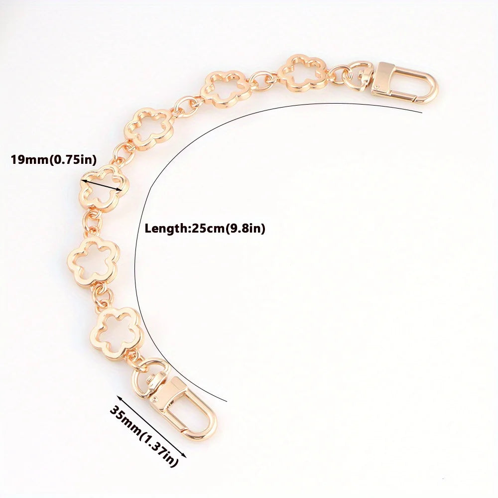 Enamel Flower Bag Chain | Silver or Gold Tone