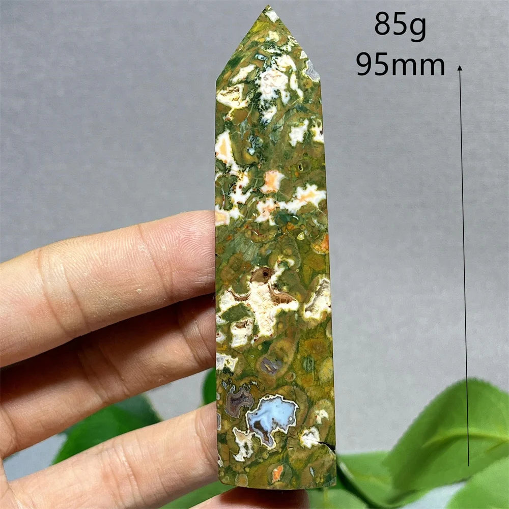 Natural Rainforest Crystal Tower — Flashy Quartz Mineral Wand for Reiki & Feng Shui