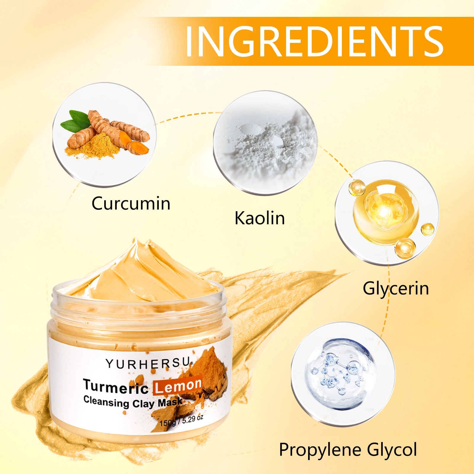 Turmeric & Vitamin C Clay Mask – Deep Cleansing, Pore-Minimizing & Brightening