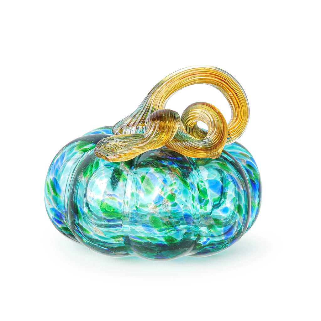 Hand-Blown Glass Pumpkin Figurine | Autumn Decor