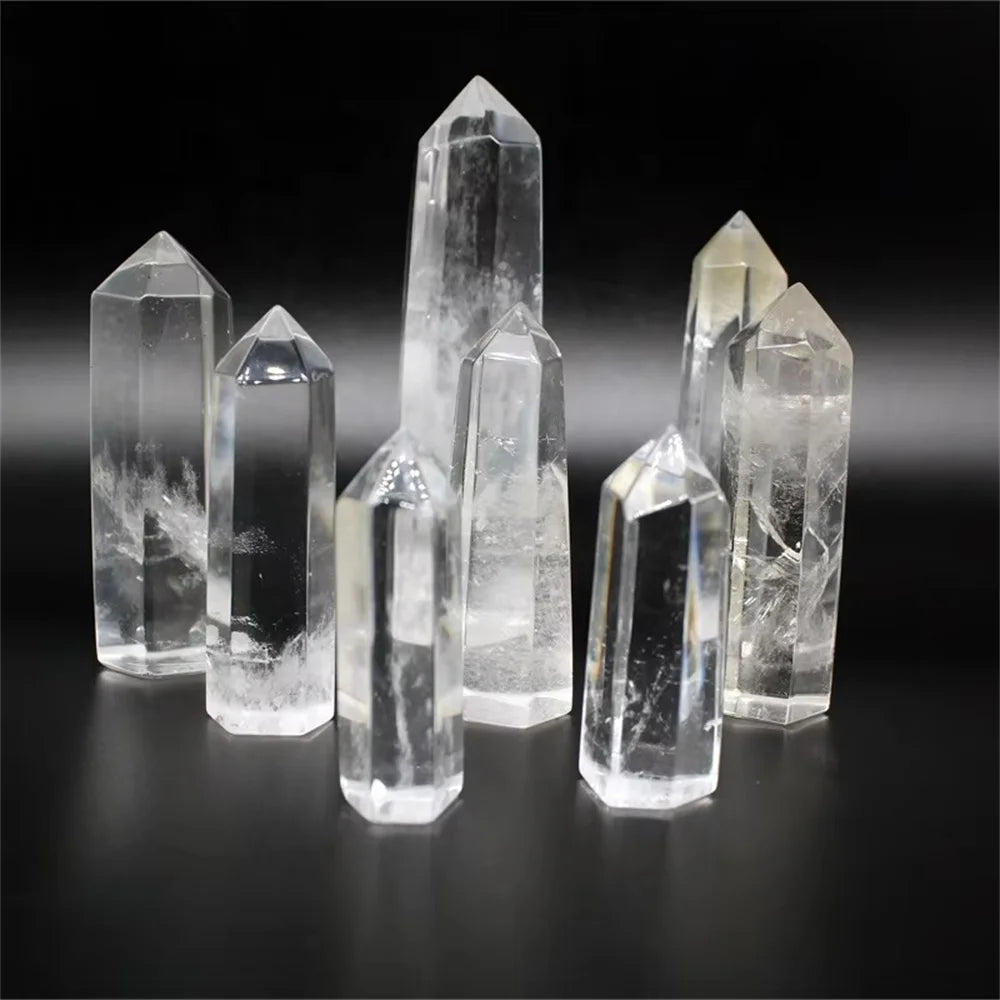 Natural Clear Quartz Crystal Tower — Healing Stone Point for Meditation & Home Decor