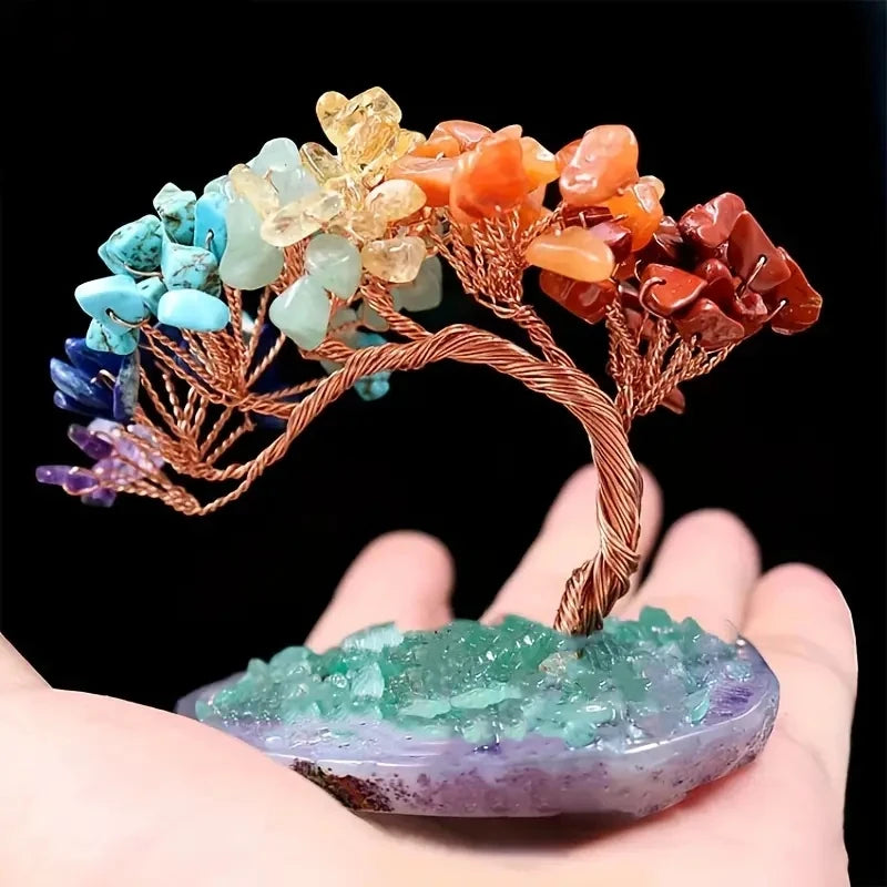 Natural Crystal Seven Chakra Fortune Tree