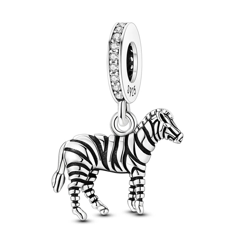 925 Sterling Silver Animal & Floral Charms for Bracelets – Cat, Sunflower & More