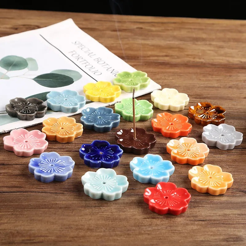 Ceramic Cherry Blossom Incense Holder & Wax Melt Burner
