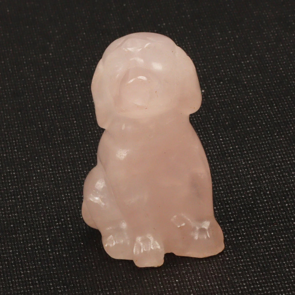 Mini Sitting Puppy Figurine | Stone & Opalite Options
