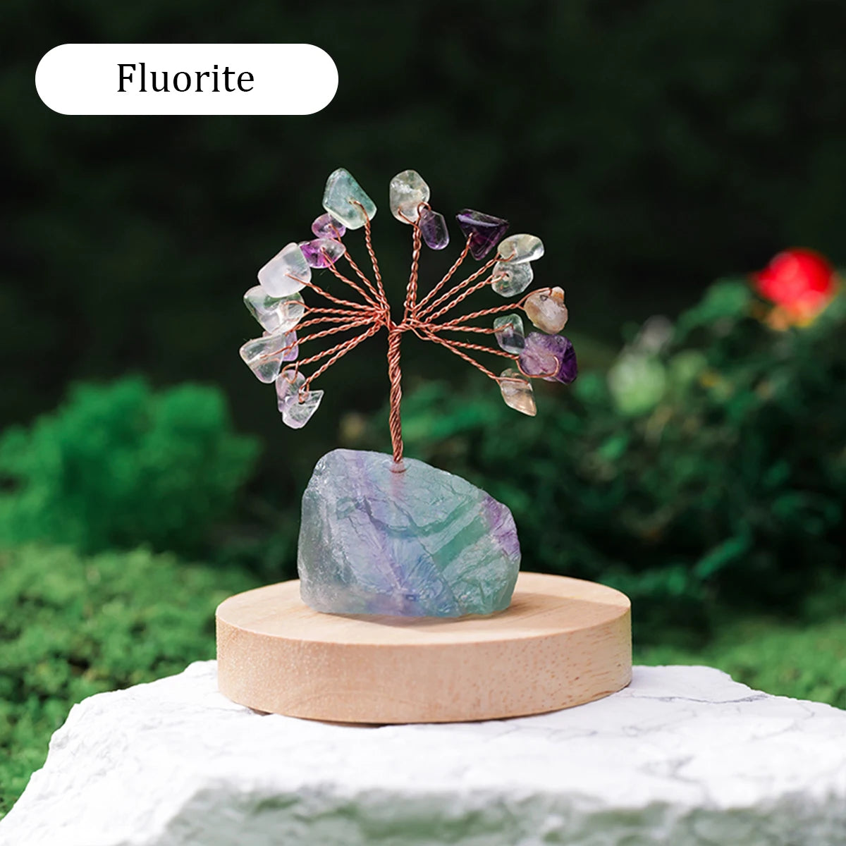 Natural Gemstone Crystal Lucky Tree