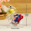 Crystal Glass Swan Ornament — Handcrafted Home Decor & Gift