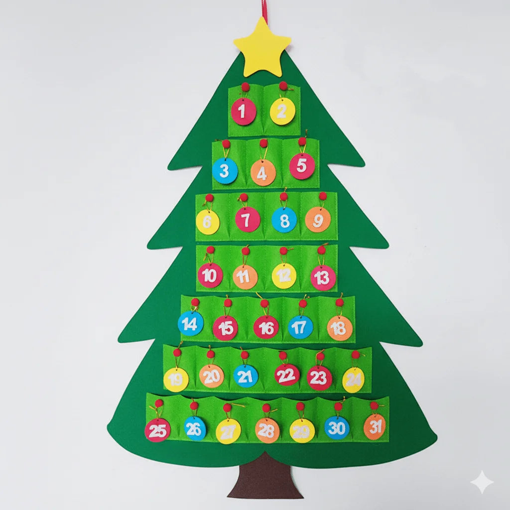 Christmas Magic Felt Tree Countdown Calendar