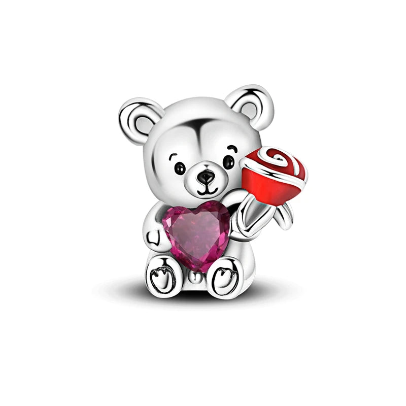 925 Sterling Silver Charm Pendant | Hearts, Bows, Butterflies & More