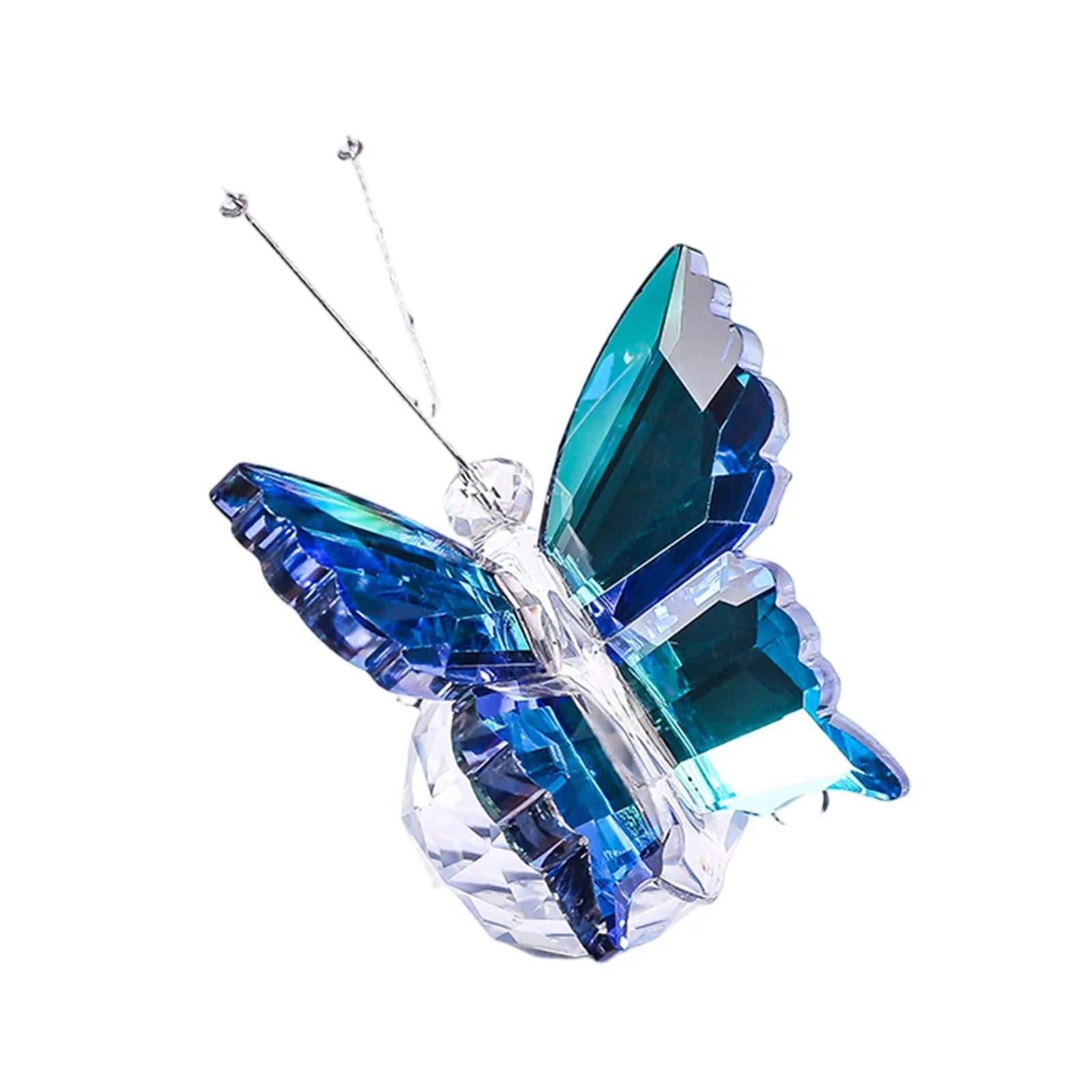 Crystal Cut Butterfly Ornament — Glass Figurine Desk & Home Décor
