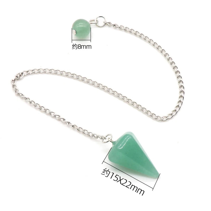 Natural Stone Crystal Pendulum Pendant