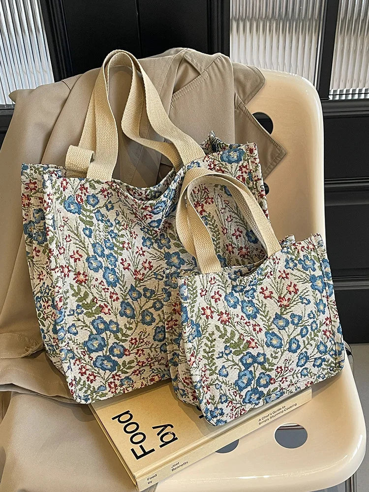 Oversized Canvas Tote Bag — Casual Commuter Shoulder Bag