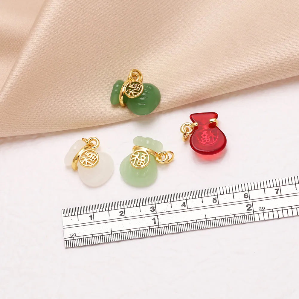 Cubic Zirconia Heart Charms for Jewelry Making – Copper DIY Bracelet Pendants