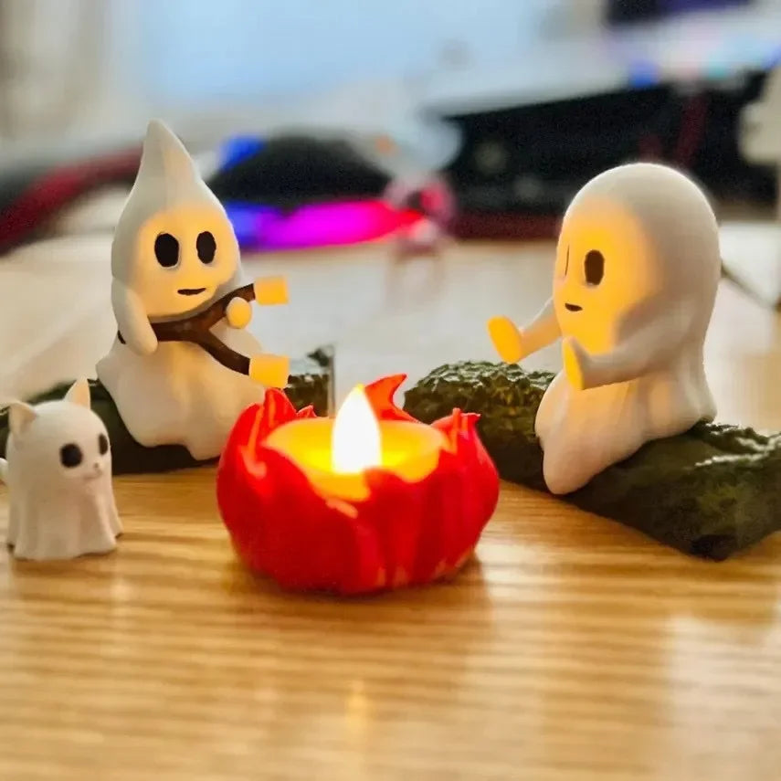 Halloween Ghost Campfire Decor Set | Spooky Outdoor Party Props