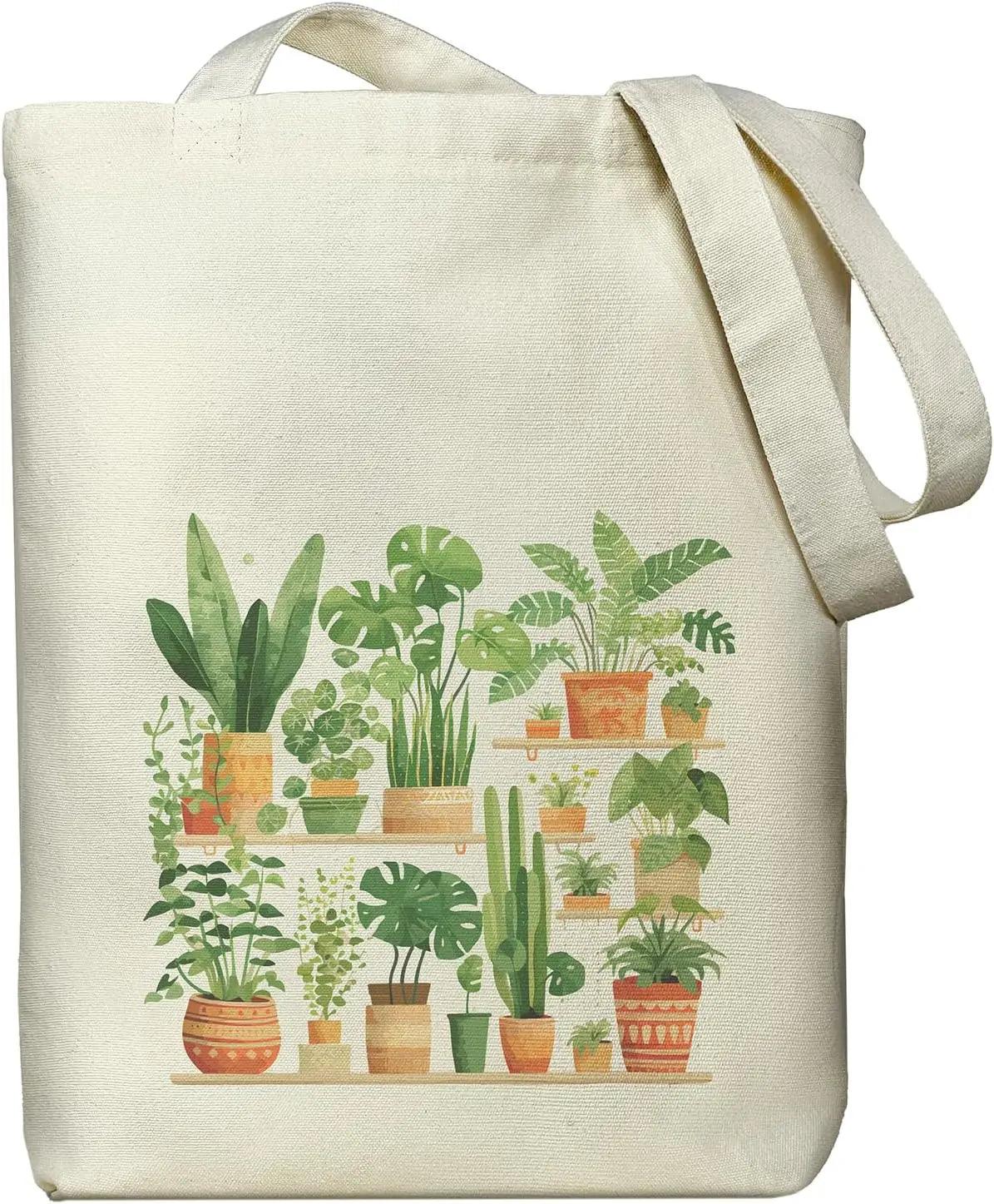 Floral Canvas Tote Bag | Zippered Women's Bag for Work, Shopping & Everyday