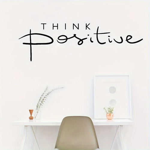 "Think Positive" Inspirational Wall Decal | Vinyl Quote Sticker