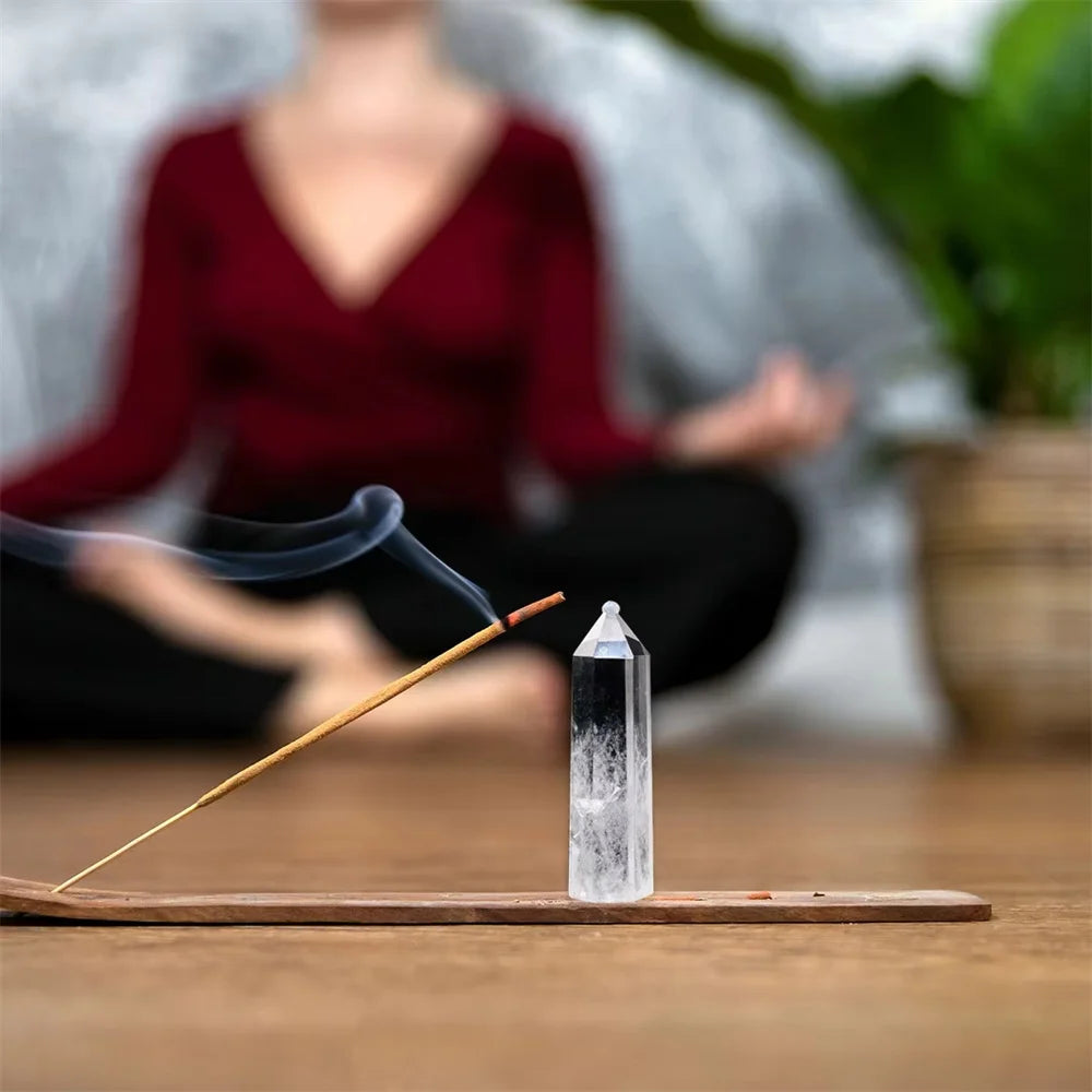 Natural Clear Quartz Crystal Tower — Healing Stone Point for Meditation & Home Decor