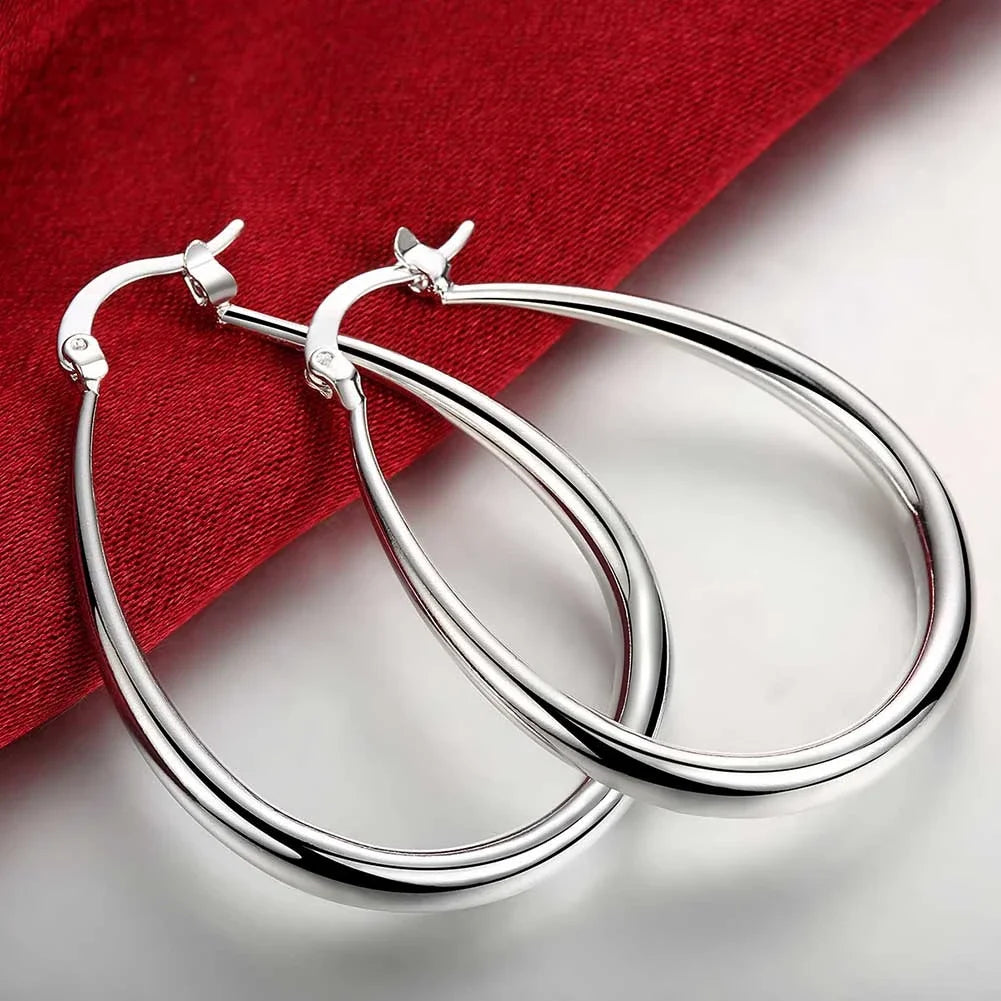 Classic Smooth Hoop Earrings | 41 mm