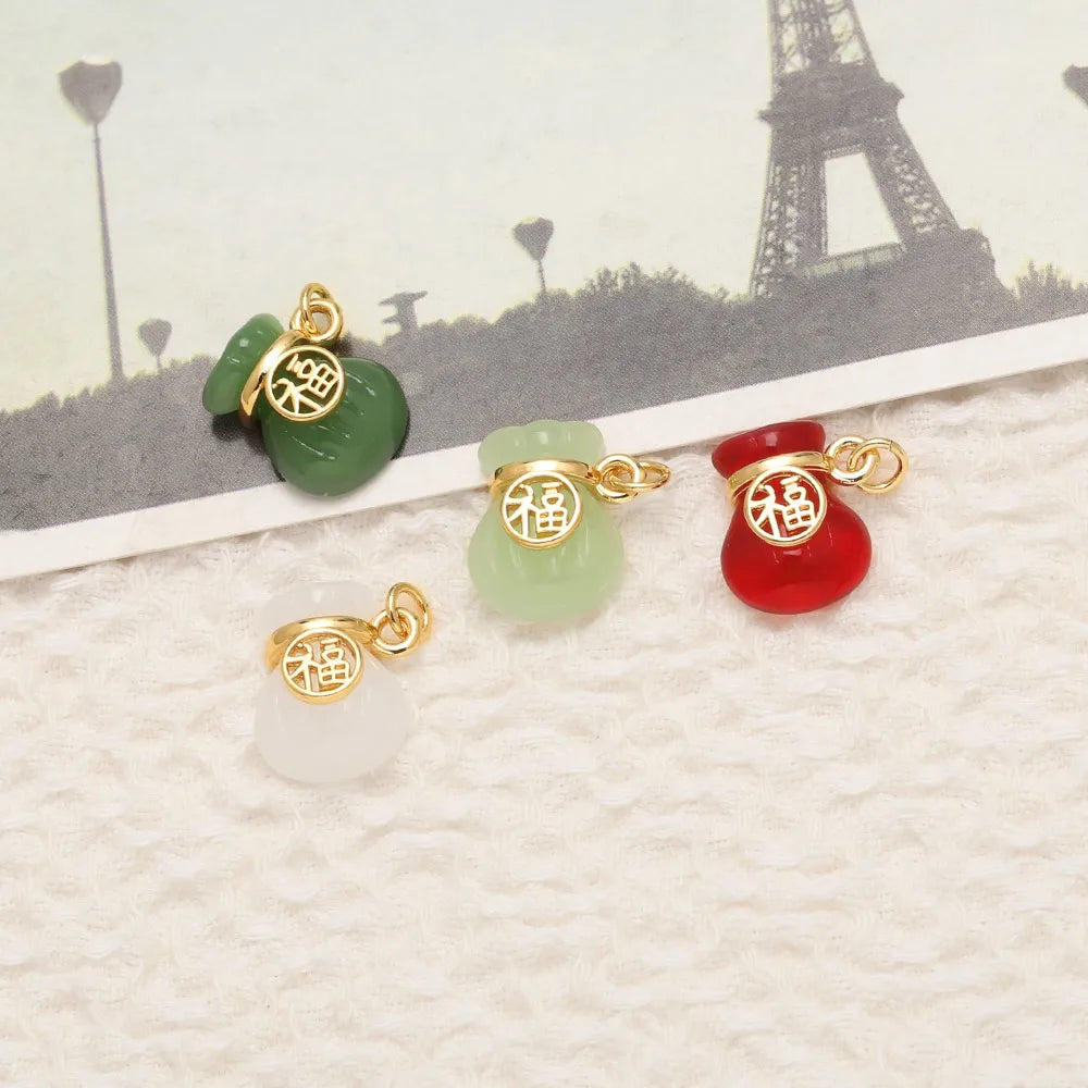 Cubic Zirconia Heart Charms for Jewelry Making – Copper DIY Bracelet Pendants