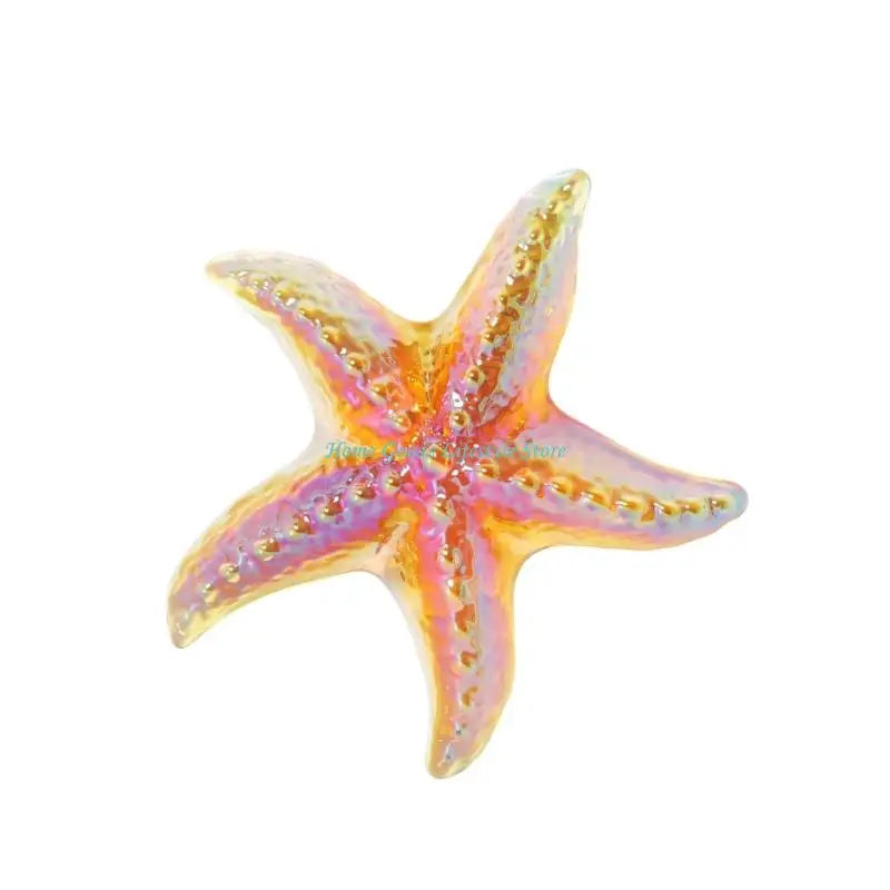 Glass Starfish Figurine | Colorful Coastal Decor