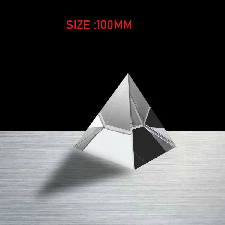 Crystal Glass Pyramid Prism — Rainbow Light Desktop Décor