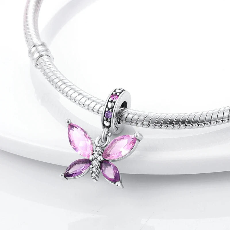 925 Sterling Silver Charm Pendant | Hearts, Bows, Butterflies & More