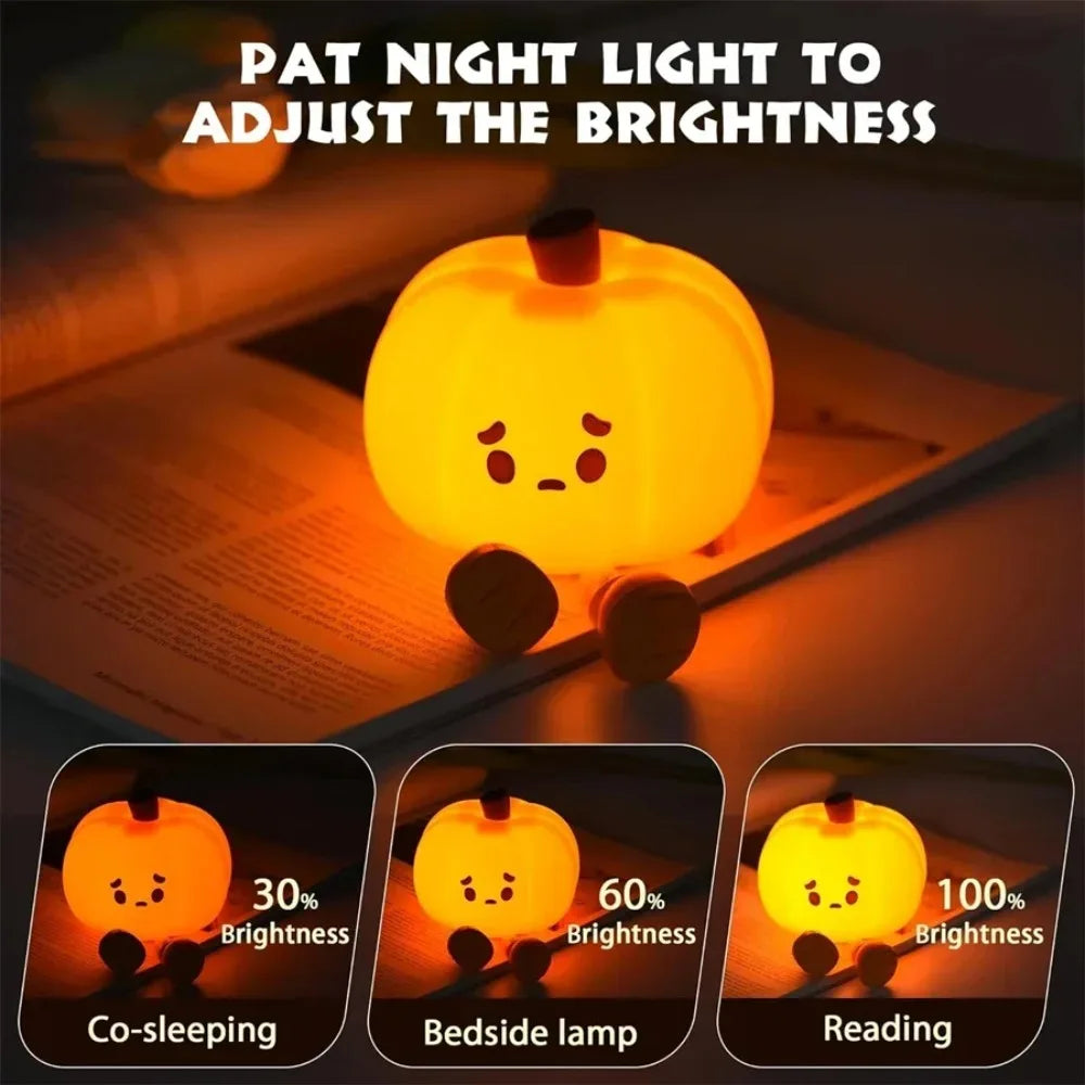 Pumpkin Night Light | Warm Glow & Spooky Personality