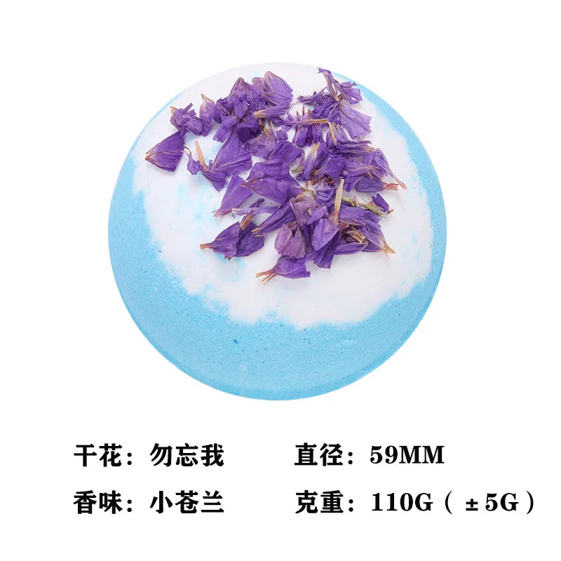 Botanical Bath Bombs with Dried Flowers & Essential Oils