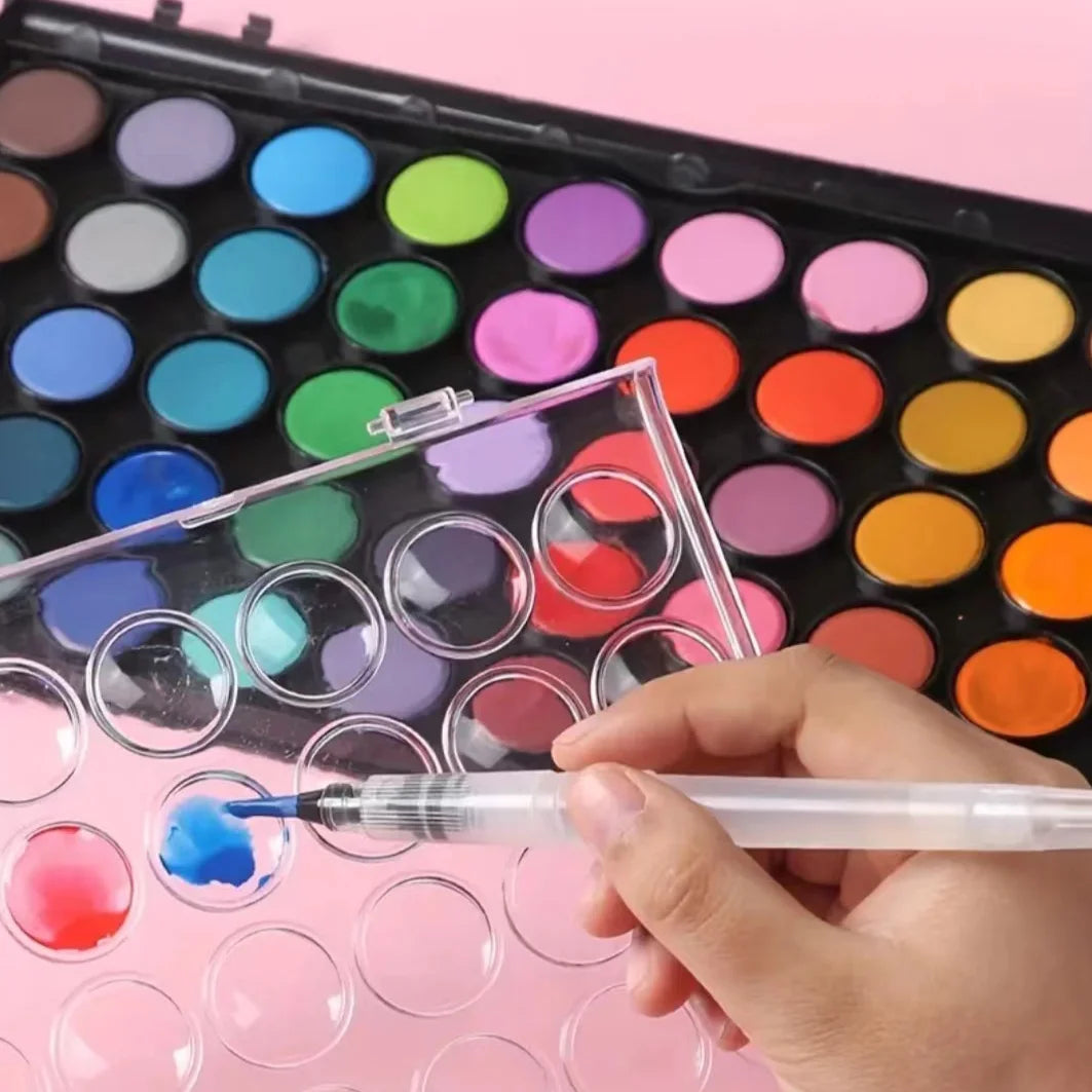 Watercolor Paint Set with Brushes & Case | 16, 36 or 48 Colors
