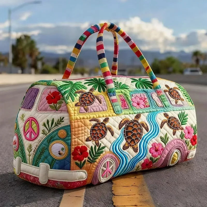 Quilted Travel Duffle Tote Bag | 30 Styles | Beach, Gym & Hiking