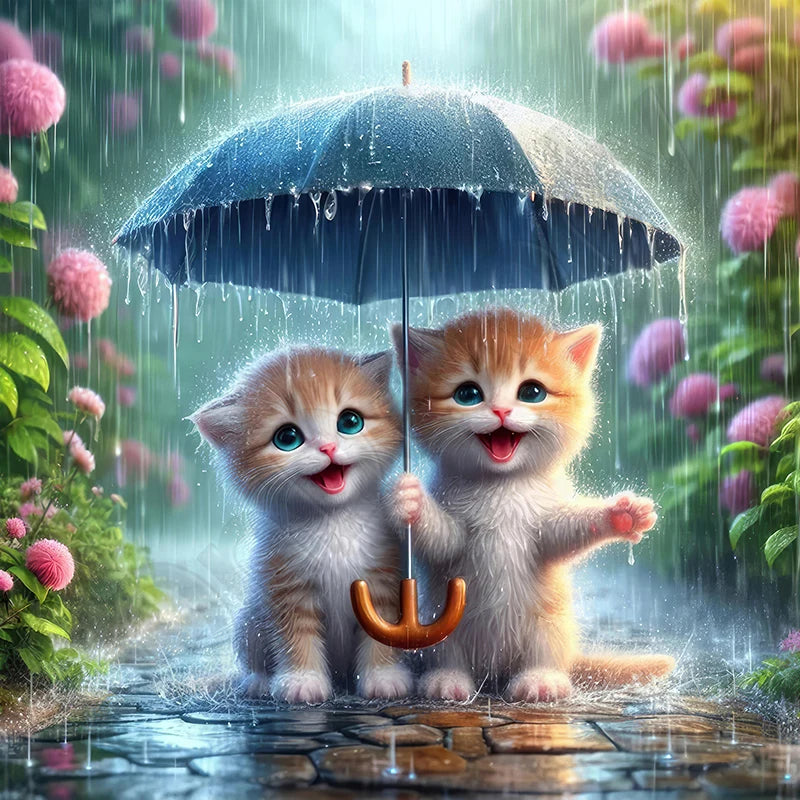 Cute Scenic Diamond Painting Kit | Full-Drill Round Diamonds