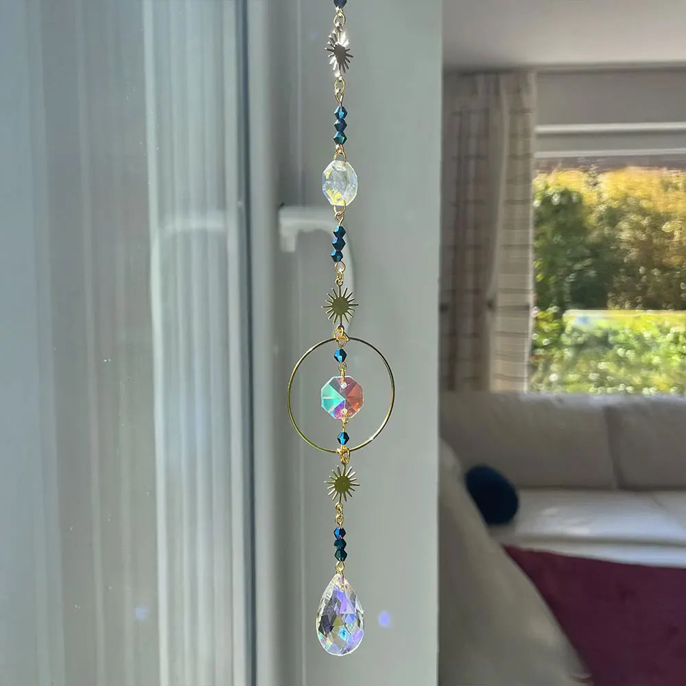 Blue Glass Suncatcher Hanging Decoration
