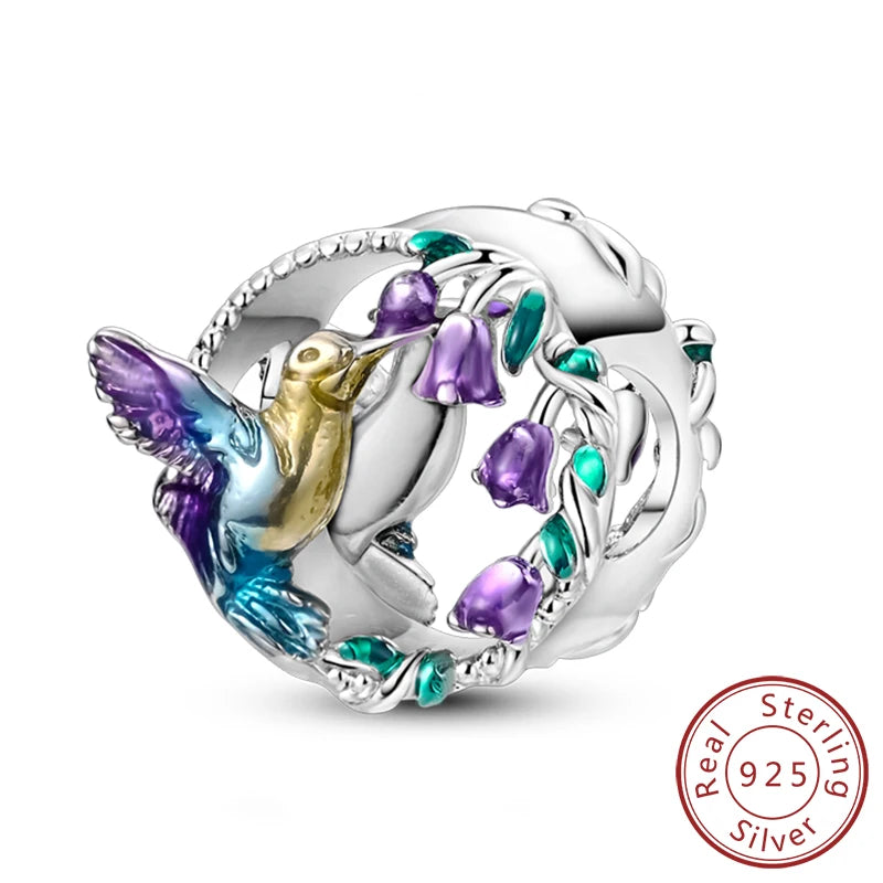 925 Silver Nature & Animal Charms – Butterfly, Floral & Woodland Pendants for Bracelets